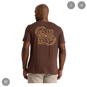 NWT Ms Dueling Reds Pocket Tee In Heather Chestnut